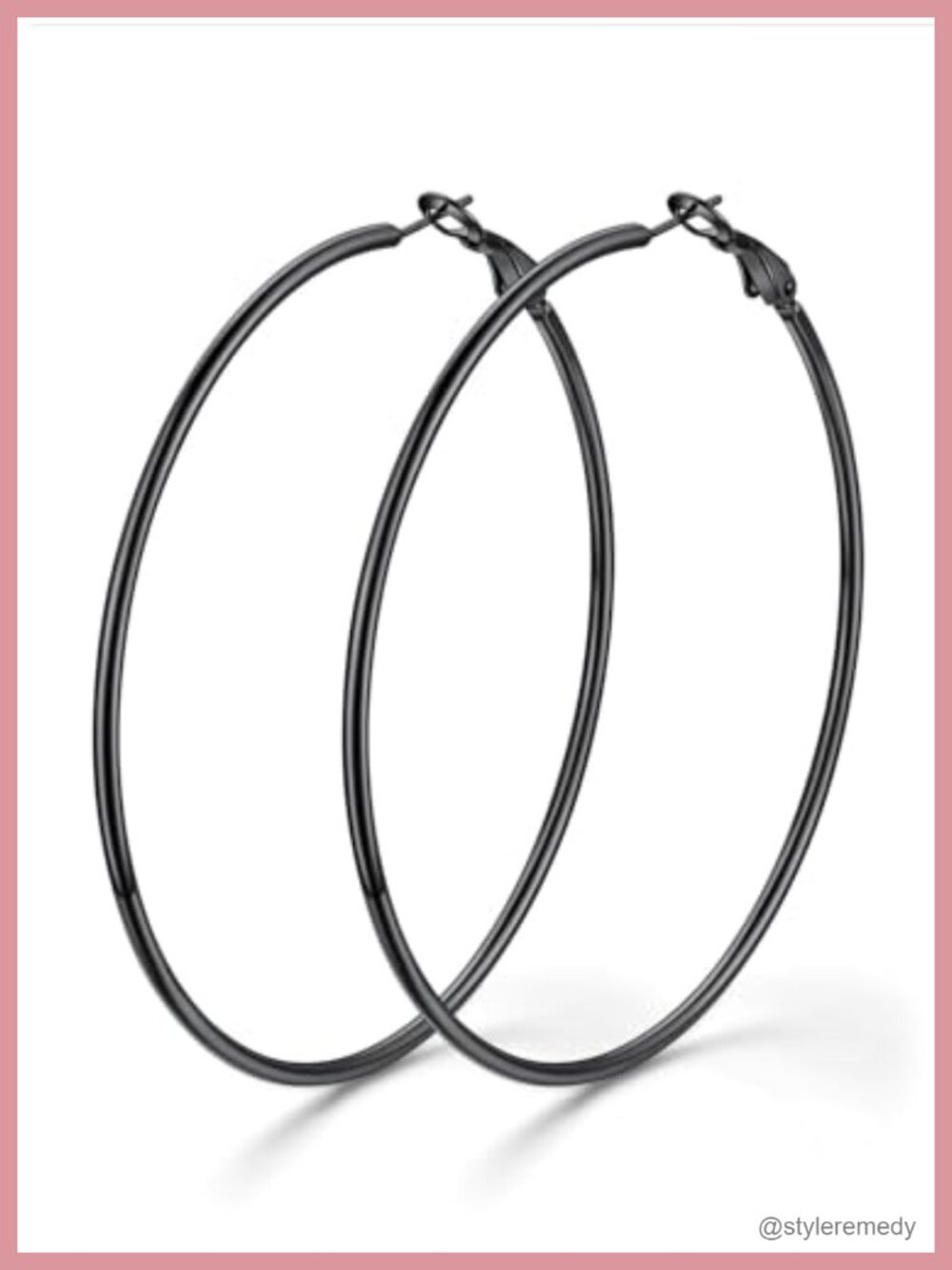 Big Large Hoop Earrings 14K Gold Plated Stainless Steel Lightweight Thin